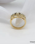 Ring mit ca. 0,54ct G-vsi Brillant in 585/14K Weiß-/Gelbgold Gr. 50