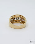 Ring mit ca. 0,54ct G-vsi Brillant in 585/14K Weiß-/Gelbgold Gr. 50