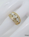 Ring mit ca. 0,54ct G-vsi Brillant in 585/14K Weiß-/Gelbgold Gr. 50