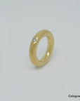 Ring Bandring mit 0,10ct W-si Brillant in 750/18K Gelbgold / Massiv Gr. 54