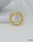 Ring Bandring mit 0,10ct W-si Brillant in 750/18K Gelbgold / Massiv Gr. 54