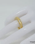 Ring Bandring mit 0,10ct W-si Brillant in 750/18K Gelbgold / Massiv Gr. 54