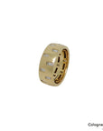 Ring Bandring mit ca. 0,54ct TW-vsi Diamant in 750/18K Gelbgold / Gr. 55