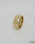 Ring Bandring mit ca. 0,54ct TW-vsi Diamant in 750/18K Gelbgold / Gr. 55