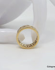 Ring Bandring mit ca. 0,54ct TW-vsi Diamant in 750/18K Gelbgold / Gr. 55