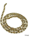 Kette Pfauenauge Vogelauge in 585/14K Gelbgold Länge 48 cm