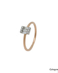 Ring Solitärring mit 0,24ct E-F/vvs Diamant in 750/18K Weiß-/Rosegold Gr. 55