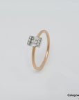 Ring Solitärring mit 0,24ct E-F/vvs Diamant in 750/18K Weiß-/Rosegold Gr. 55