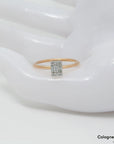 Ring Solitärring mit 0,24ct E-F/vvs Diamant in 750/18K Weiß-/Rosegold Gr. 55