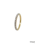 Ring Halbmemoirering mit 0,19ct F-G/si Brillant in 750/18K Gelbgold Gr. 54