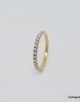 Ring Halbmemoirering mit 0,19ct F-G/si Brillant in 750/18K Gelbgold Gr. 54