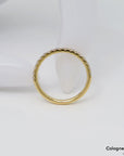 Ring Halbmemoirering mit 0,19ct F-G/si Brillant in 750/18K Gelbgold Gr. 54