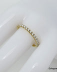 Ring Halbmemoirering mit 0,19ct F-G/si Brillant in 750/18K Gelbgold Gr. 54