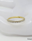 Ring Halbmemoirering mit 0,19ct F-G/si Brillant in 750/18K Gelbgold Gr. 54