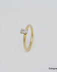 Ring Solitärring mit 0,30ct F-si Diamant in 750/18K Gelbgold Gr. 54