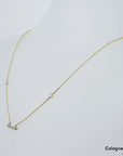 Collier / Kette und Anhänger mit 0,07ct F-G/si Brillant in 750/18K Gelbgold