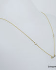 Collier / Kette und Anhänger mit 0,07ct F-G/si Brillant in 750/18K Gelbgold