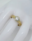 Ring Solitärring mit 1,02ct H-p1 Brillant in 585/14K Weiß-/Gelbgold Gr. 60