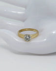 Ring Solitärring mit 1,02ct H-p1 Brillant in 585/14K Weiß-/Gelbgold Gr. 60