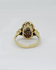 Art Deco Ring mit ca. 0,50ct Diamant in 585/14K Weiß-/Gelbgold Gr. 51