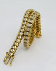 Armband Tennisarmband mit ca. 3,78ct W-si Brillant in 750/18K Gelbgold 19,0cm