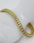 Armband Tennisarmband mit ca. 3,78ct W-si Brillant in 750/18K Gelbgold 19,0cm