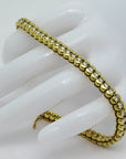 Armband Tennisarmband mit ca. 3,78ct W-si Brillant in 750/18K Gelbgold 19,0cm