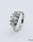 95ct H-si Navette Diamant in 900`er Platin Gr. 50