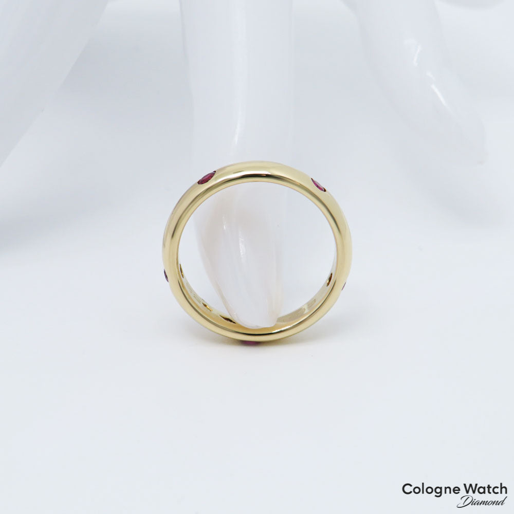 Cartier Ring mit Rubin Besatz in 750/18K Gelbgold Gr. 52