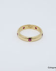 Cartier Ring mit Rubin Besatz in 750/18K Gelbgold Gr. 52