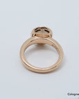 Ring mit Brillant und Mondstein Besatz in 585/14K Rosegold Gr. 52