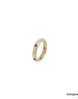 Cartier Ring mit Rubin Besatz in 750/18K Gelbgold Gr. 52