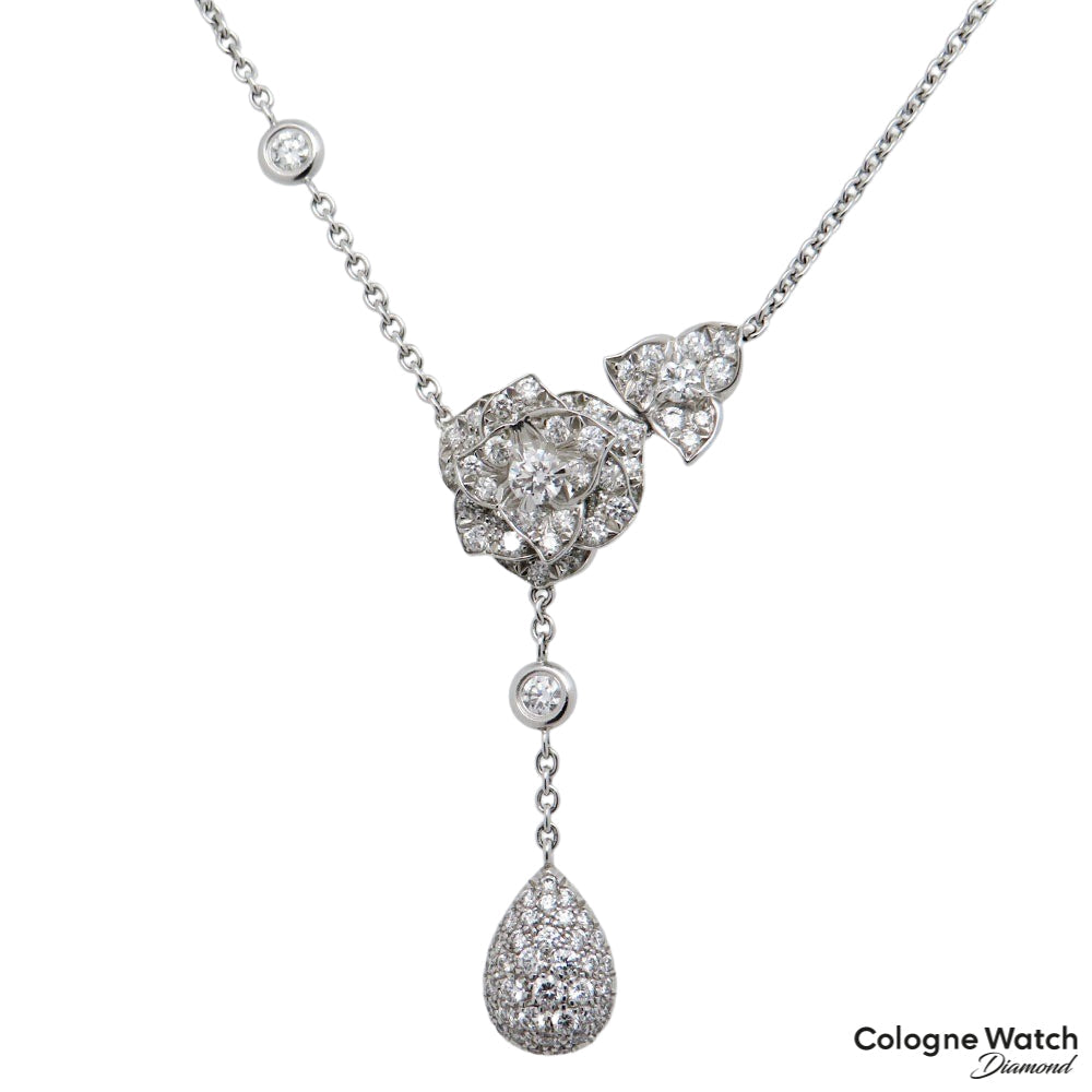 Piaget Rose Collier mit Brillant Besatz in 750/18K Weißgold Länge 42 cm UVP.: 8.900